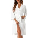 【送料無料】 cheibear レディース ナイトウェア アンダーウェア Womens Waffle Bathrobe Soft Kimono Spa And ...