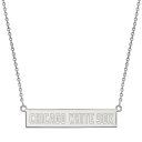 【送料無料】 ロゴアート レディース ネックレス・チョーカー・ペンダントトップ アクセサリー LogoArt Sterling Silver Chicago White Sox Extra Small Bar Necklace Sterling Silver