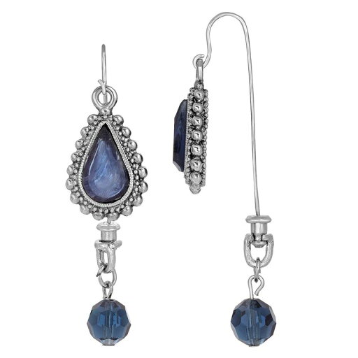 【送料無料】 1928 レディース ピアス・イヤリング アクセサリー 1928 Silver Tone Blue Teardrop Front-Back Drop Earrings Blue 【送料無料】 1928 レディース ピアス・イヤリング アクセサリー 1928 Silver Tone Blue Teardrop Front-Back Drop Earrings Blue