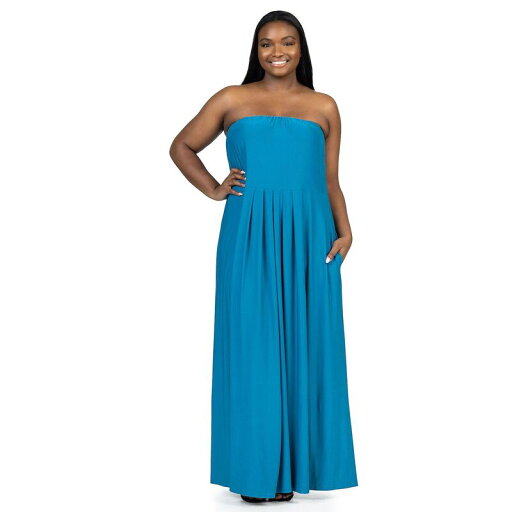 【送料無料】 24セブンコンフォート レディース ワンピース トップス Plus Size 24Seven Comfort Apparel Pleated A Line Strapless Maxi Dress With Pockets Teal 【送料無料】 24セブンコンフォート レディース ワンピース トップス Plus Size 24Seven Comfort Apparel Pleated A Line Strapless Maxi Dress With Pockets Teal