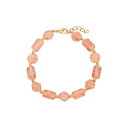 【送料無料】 1928 レディース ブレスレット・バングル・アンクレット アクセサリー 1928 Gold Tone Peach Cracked Glass Beaded Bracelet Peach(4)