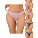 【送料無料】 アレグラ ケー レディース パンツ アンダーウェア 5 Packs Women's Unlined Underwear Satin Invisib...