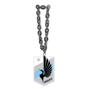 【送料無料】 アンブランデッド レディース ネックレス・チョーカー・ペンダントトップ アクセサリー MOJO Minnesota United FC Team Logo Fan Chain Necklace Mfc Grey