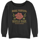 【送料無料】 アンブランデッド レディース Tシャツ トップス Juniors' Music Festival 1998 World Tour Slouchy ...