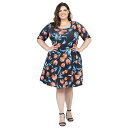 【送料無料】 24セブンコンフォート レディース ワンピース トップス Plus Size 24Seven Comfort Apparel Geometric ...
