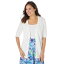 white short sleeve cardigan womenの画像