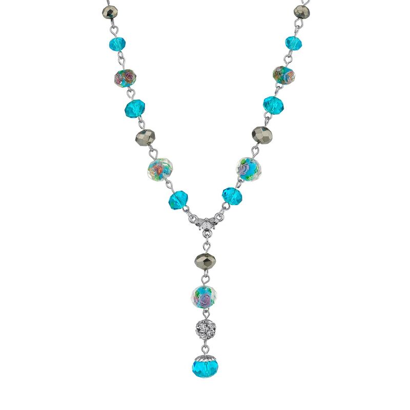 楽天ReVida 楽天市場店1928 レディース アクセサリー ネックレス・チョーカー・ペンダントトップ レース 1928 Beaded Y Necklace Blue ブルー