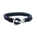 【送料無料】 リンクス メンズ ブレスレット・バングル・アンクレット アクセサリー Men's LYNX Stainless Steel Leather Bracelet Stainless