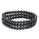 【送料無料】 Aleure Precioso レディース ブレスレット・バングル・アンクレット アクセサリー Aleure Precioso Beaded 3-Row Stretch Bracelet Hematite
