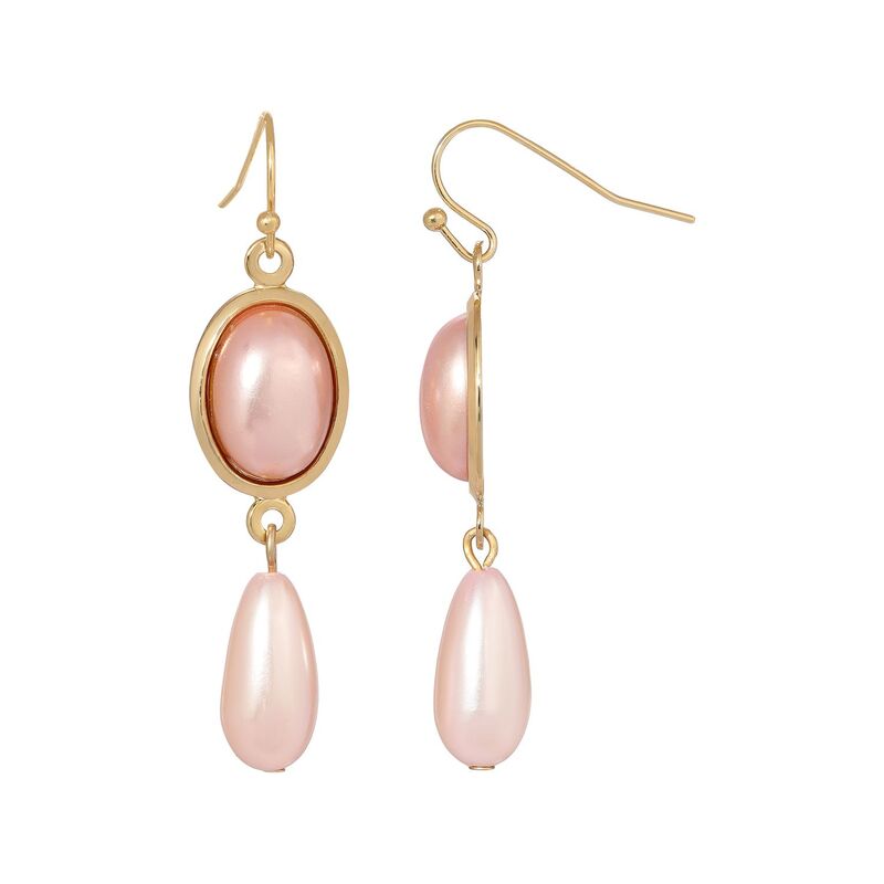 ̵ 1928 ǥ ԥ ꡼ 1928 Pink Pearl Drop Earrings Pink