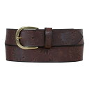 【送料無料】 エディー バウアー レディース ベルト アクセサリー Men's Eddie Bauer 1.25-in. Floral Tooled Leather Belt Brown