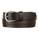 【送料無料】 エディー バウアー レディース ベルト アクセサリー Women's Eddie Bauer 1.25-in. Center Lacing Detailed Leather Belt Brown