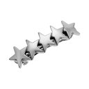 【送料無料】 1928 レディース ヘアアクセサリー アクセサリー 1928 Silver Tone Star Hair Barrette Gray