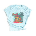 【送料無料】 Simply Sage Market レディース Tシャツ トップス Summer Vibes Vintage Short Sleeve Graphic Tee Ice Blue(4)