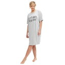 【送料無料】 Ellos レディース ナイトウェア アンダーウェア Ellos Women's Plus Size V-neck Sleep Shirt Hea...