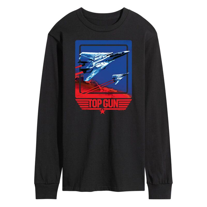 【送料無料】 ライセンス キャラクター メンズ Tシャツ トップス Men's Top Gun Jet Long Sleeve Tee Black