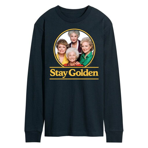 【送料無料】 ライセンス キャラクター メンズ Tシャツ トップス Men's Golden Girls Stay Golden Long Sleeve Tee Navy 【送料無料】 ライセンス キャラクター メンズ Tシャツ トップス Men's Golden Girls Stay Golden Long Sleeve Tee Navy