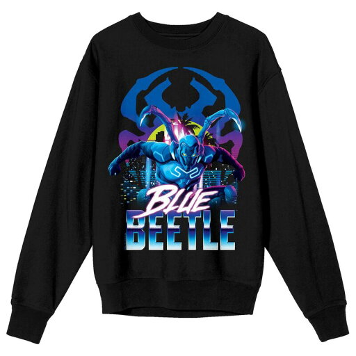 【送料無料】 ライセンス キャラクター メンズ Tシャツ トップス Men's Blue Beetle Superhero & Logo Graphic Tee Black 【送料無料】 ライセンス キャラクター メンズ Tシャツ トップス Men's Blue Beetle Superhero & Logo Graphic Tee Black