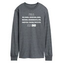 【送料無料】 ライセンス キャラクター メンズ Tシャツ トップス Men's I'm A Dad List Long Sleeve Graphic Tee Heather Charcoal(4)