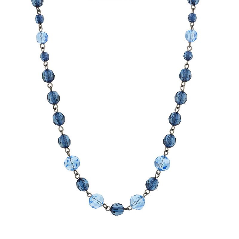 1928 レディース アクセサリー ネックレス・チョーカー・ペンダントトップ レース 1928 Black & Blue Beaded Single Strand Necklace Blue ブルー(4)
