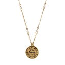 【送料無料】 1928 レディース ネックレス・チョーカー・ペンダントトップ アクセサリー 1928 Gold Tone And Pearl Multi Language Round Peace Medallion Necklace Gold Tone