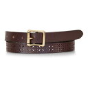 【送料無料】 エディー バウアー レディース ベルト アクセサリー Women's Eddie Bauer 1-in. Perforated Pattern Leather Belt Brown