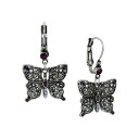【送料無料】 1928 レディース ピアス・イヤリング アクセサリー 1928 Silver-Tone Multicolored Stone Butterfly Drop Earrings Multi(4)