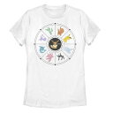 【送料無料】 ライセンス キャラクター レディース Tシャツ トップス Juniors' Pokemon Eevee Evolution Tarot Card Graphic Tee White