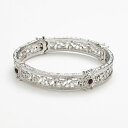 【送料無料】 1928 レディース ブレスレット・バングル・アンクレット アクセサリー 1928 Simulated Crystal Scroll Stretch Bracelet Purple(4)