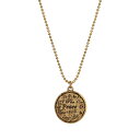 【送料無料】 1928 レディース ネックレス・チョーカー・ペンダントトップ アクセサリー 1928 Gold Tone Multi Language Round Peace Medallion Necklace Gold Tone