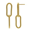 【送料無料】 アドニア レディース ピアス・イヤリング アクセサリー Adornia 14k Gold Plated Paper Clip Link Drop Earrings Yellow Gold Tone(4)