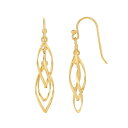 【送料無料】 プリムローズ レディース ピアス・イヤリング アクセサリー PRIMROSE 24k Gold Plated Corkscrew Drop Earrings Yellow Gold Tone|詳細画像