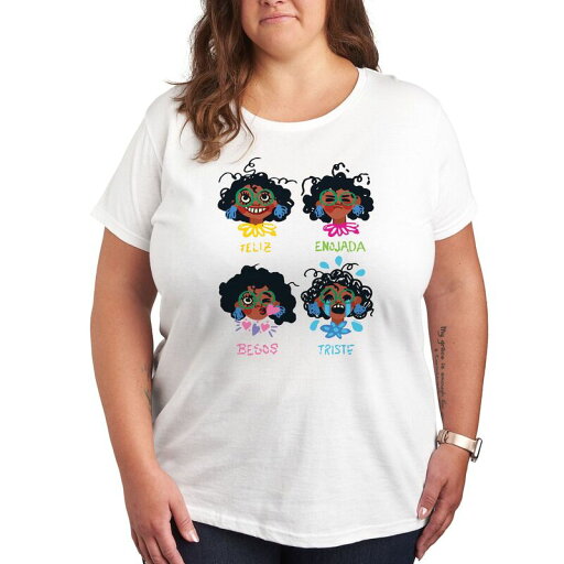 【送料無料】 ディズニー レディース Tシャツ トップス Disney's Encanto Mirabel Plus Emotions Graphic Tee White 【送料無料】 ディズニー レディース Tシャツ トップス Disney's Encanto Mirabel Plus Emotions Graphic Tee White