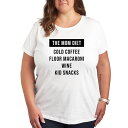 【送料無料】 アンブランデッド レディース Tシャツ トップス Plus The Mom Diet Graphic Tee White