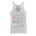 【送料無料】 アンブランデッド レディース Tシャツ トップス Juniors' Crystal Chart Graphic Tank Top White Heather|詳細画像