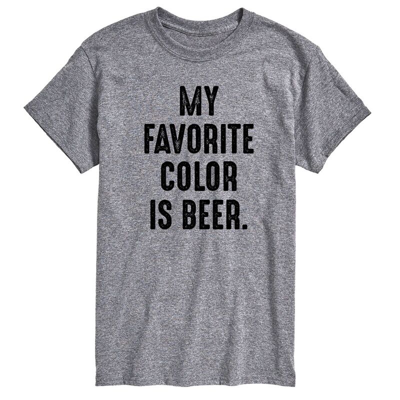 【送料無料】 ライセンス キャラクター メンズ Tシャツ トップス Men's Favorite Color is Beer Graphic Tee Gray