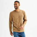 【送料無料】 ソノマ メンズ Tシャツ トップス Men's Sonoma Goods For LifeR Heavyweight Long Sleeve T-Shirt Oak Varnish(4)