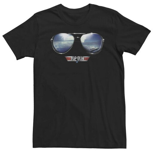 【送料無料】 ライセンス キャラクター メンズ Tシャツ トップス Big & Tall Top Gun Aviator Sky Reflection Tee Black 【送料無料】 ライセンス キャラクター メンズ Tシャツ トップス Big & Tall Top Gun Aviator Sky Reflection Tee Black