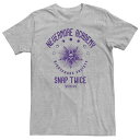 【送料無料】 ライセンス キャラクター メンズ Tシャツ トップス Big & Tall Wednesday Nevermore Academy Snap Twice Logo Tee Athletic Heather(4)