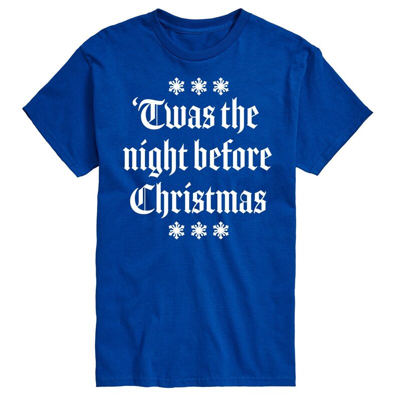 楽天ReVida 楽天市場店【送料無料】 ライセンス キャラクター メンズ Tシャツ トップス Big & Tall T'was The Night Before Christmas Graphic Tee Blue