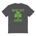 【送料無料】 ライセンス キャラクター メンズ Tシャツ トップス Men's St Patrick's Day Just My Luck Graphic Tee Dark Heather(4)