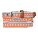 【送料無料】 エディー バウアー レディース ベルト アクセサリー Women's Eddie Bauer 0.8-in. Cascade Woven Belt Coral
