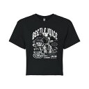 【送料無料】 ライセンス キャラクター レディース Tシャツ トップス Juniors' Beetlejuice World Tour Cropped Tee ...