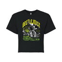 【送料無料】 ライセンス キャラクター レディース Tシャツ トップス Juniors' Beetlejuice World Tour Cropped Tee ...