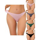 【送料無料】 アレグラ ケー レディース パンツ アンダーウェア 5 Packs Women's Unlined Underwear Satin Invisib...
