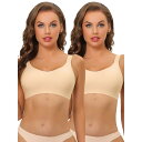 【送料無料】 アレグラ ケー レディース ブラジャー アンダーウェア 2packs Women's No Show Smooth Comfort Adjusta...