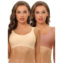 【送料無料】 アレグラ ケー レディース ブラジャー アンダーウェア 2packs Women's No Show Smooth Comfort Adjusta...