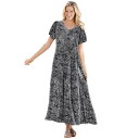 【送料無料】 ウーマン ウィズイン レディース ワンピース トップス Woman Within Women's Plus Size Short-sleeve C...