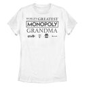 【送料無料】 ライセンス キャラクター レディース Tシャツ トップス Juniors' Monopoly World's Greatest Grandma T...