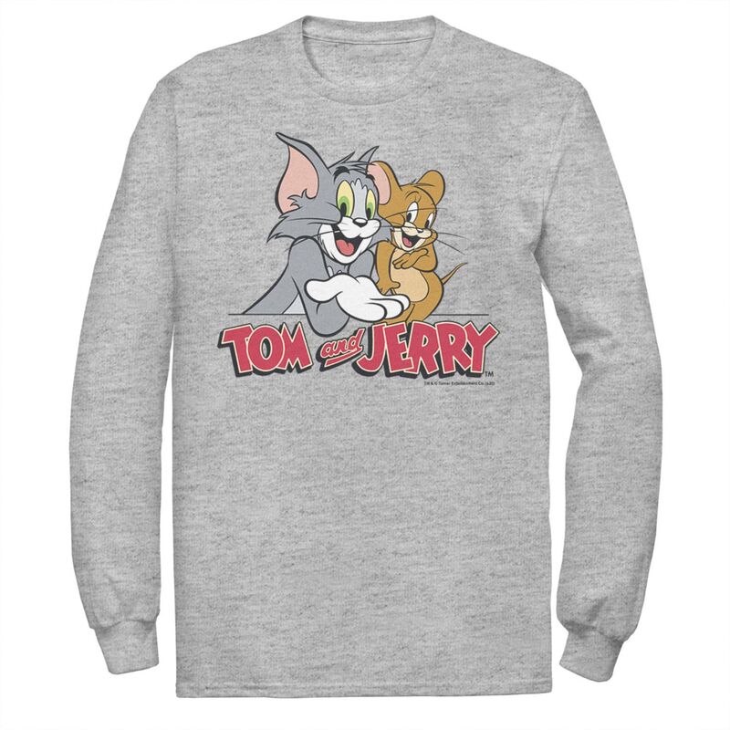 【送料無料】 ライセンス キャラクター メンズ Tシャツ トップス Men's Tom And Jerry Pals Logo Tee Athletic Heather